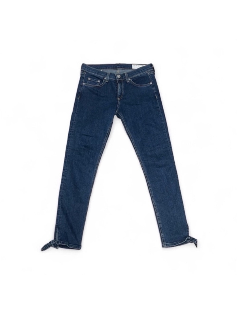 Rag & Bone Stevie Capri Paz Blue Tie Hem Skinny Jeans
Size 27 LIKE NEW